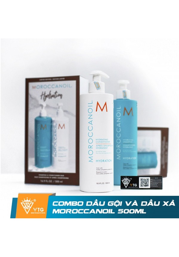 Cặp Dầu Gội Xả Moroccanoil Hydration 500ML - VTG DGM500